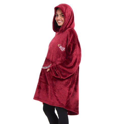 Snuggs Blanket Hoodie Dark Red مدفع رمضان